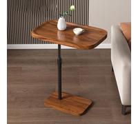 Adjustable C Shaped Sofa Side Table, Sturdy Wood Coffee Table to Meet The Needs of Multiple Scenarios in The Living Room/Bedroom