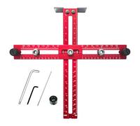 Adjustable Cabinet Hardware Jig, Aluminum Alloy Drill Guide Template for Handles and Pulls, Precision Punch Locator Tool for Kitchen Cabinets, Drawer Fronts and Doors