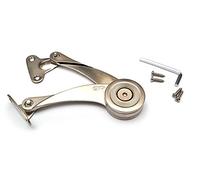 Adjustable Cabinet Hinge Lid Support Toy Box Holds Open - Satin Metal Wood x 1