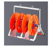 Adjustable Cable Reel Stand for Wire and Rope Storage, Mobile Dispenser Rack with Multiple Reels, Easy to Carry for Decorative Use