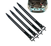 Adjustable Cable Straps, Four Piece Securing Tie Set with Buckle, Outdoor and Travel Gear Organizer, Utility Accessory for Camping Hiking Skiing Cargo Marine Luggage Sports Equipment Use