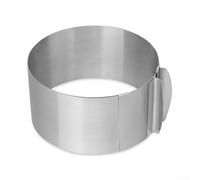 Adjustable Cake Ring 16-30cm Stainless Steel Telescopic with Scale for Baking Cakes