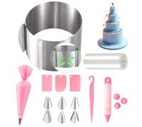 Adjustable Cake Ring High 20cm, Cake Baking Ring, Frost Form Cake Making Kit