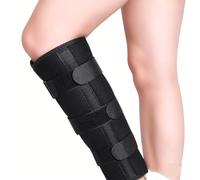 Adjustable Calf Shin Splint Brace Support Wrap for Night Resting Stabilizer Lower Leg Sleeve with 3 Steel Plates Hook Loop Compression Guard Breathable Comfort Fit Universal Band(M)