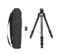 Adjustable Camera Tripod, Carbon Fiber 4 Sections Legs Hydraulic Ball Head 60kg Load Capacity Tripod with 15° Quick Leveling Bowl Base, Professional Dynamic Balance System Design