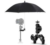 Adjustable Camera Umbrella with Super Clip, Tripod Umbrella Rain Cover Protector Sunshade for Sony A7V A7IV A7III A7II A7CR A7C A7M5 A6700 A6600 EOS R6 Outdoor Photography for Rain Snow Sunlight