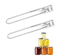 Adjustable Can Opener and Jar Opener Tool Manual Stainless Steel Non Slip Bottle Lid Gripper Professional Kitchen Gadget for Weak Hands and Seniors, Silver (2PCS)