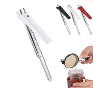 Adjustable Can Opener, Effortless Arthritis Jar Opener for Weak Hands Seniors, for Home Camping Picnic White