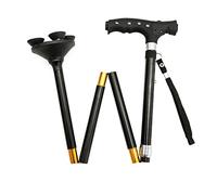 Adjustable Cane for The Elderly with Light Telescopic Non-Slip Faux Foot Ring Alloy