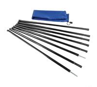 Adjustable Canopy Support Rods Iron Tent Poles Sun Shelter Extension Kit Tarp Pole Replacement Set Camping Awning Props Portable Gazebo Stands(Black)