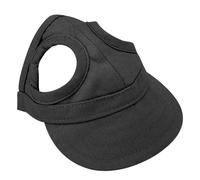 ['Adjustable Canvas Pet Baseball Cap Sunbonnet for Dogs and Cats Protective Brim Breathable Ear Open Design Secure Buckle Sizes S M L Pink Black Blue', 'Canvas Pet Sun Hat for (L)