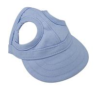 ['Adjustable Canvas Pet Baseball Cap Sunbonnet for Dogs and Cats Protective Brim Breathable Ear Open Design Secure Buckle Sizes S M L Pink Black Blue', 'Canvas Pet Sun Hat for (M)