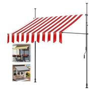 Adjustable Cape Town Clamp Awning 200x120 cm - UV-Resistant Weatherproof for Balcony & Patio - Versatile Outdoor Canopy Shade Solution