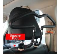 Adjustable Car Back Seat Clothes Hanger with 3D Garment Support - PU Material, Extendable Design for Wrinkle- Travel, Fits Most(A)