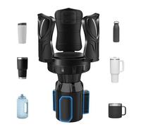 Adjustable Car Cup Holder Expander - Universal Base Fits 2.4"-4" Holders, Extends to 5.5" for 10-64oz Large Cups & Bottles