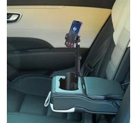 Adjustable Car Phone Mount That Fits Cup Holders with 360 Rotation Support for Smartphones and Beverage Containers on Road Trips (Magnetic Attraction)