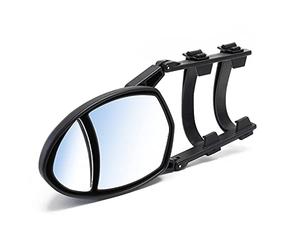Adjustable Caravan Towing Mirror Dual View with Convex and Flat Glass Suitable for Any Side Mirror