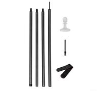 Adjustable Carbon Fiber Tarp Poles for Camping Shelters, Strong and Lightweight Multi Section Design for Easy Carry (1.95m)