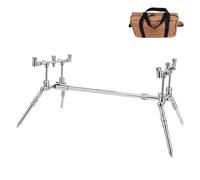 Adjustable Carp Fishing Rod Pod, Stainless Steel Stability | Heavy duty construction, designed for uneven terrain, supports heavy casting rods