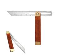 Adjustable Carpentry Square Bevel Gauge T Bevel Blade Ruler with Hardwood Handle Angle Measurement Tool Stainless Steel Blade Ruler For Craftsman Carpenter Architect Engineer Woodworking