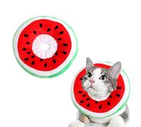 Adjustable Cat Cone Collar,Recovery Collar for Kittens After Surgery,Cute Recovery Collar,Anti-Lick Wound Healing Collar (Watermelon, L)