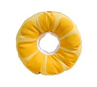 Adjustable Cat Cone Collar - Soft, Cute Recovery Collar for Kittens After Surgery Fruits Shaped Adjustable Cat Cone Collar Elizabeth Padded Pet Neck Anti Bite Lick Comfortable (Orange, S)