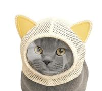 Adjustable Cat Muzzle for Grooming | Kitten Prevent Biting Headgear,Adjustable Anti-Bite Head Cover | for Cat Grooming Home Indoor Travel Outdoor