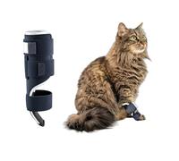Adjustable Cat Paw Brace with Removable Aluminum Splint for Stabilizing Wrist Bones Fractures Sprains Soft Breathable Fit Front or Back Legs