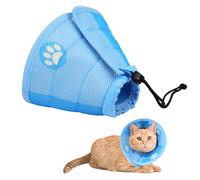 Adjustable Cat Recovery Cone Collar, Protective E-Collar Prevents Wound Licking, Tapered Design for Cats and Puppies (L)