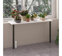 Adjustable Cat Window Perch, Height Extender with Melamine Board & Carbon Steel Legs, Ideal for Living Room Plant Shelves, Pet Window Seat for Sunbathing