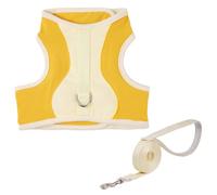 Adjustable Cat Wrap Harness with 6ft Leash Soft Breathable Cat Walking Harness Leads (Yellow, Small)