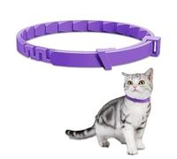 Adjustable Cats Kittens Collar, Cat Calming Collar, Cat Safety Collar for Kittens Small Medium Large Cats Outdoor Indoor, Safe Comfortable Waterproof (Purple,Lavender Scent)