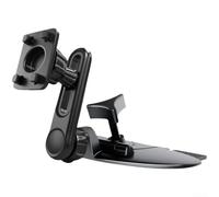 Adjustable Cd Slot Holder For Carplay Display Featuring 360 Rotation And Flexible Arm To For Ensure Optimal Viewing While Driving In Black Finish