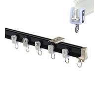 Adjustable Ceiling Curtain Rail, Durable Flexible Curtain Rods for Bay Windows & Room Dividers, Wall or Ceiling Mount, 1m - 6m, Easy to Install, Space-Saving Design