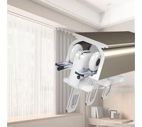 Adjustable Ceiling Curtain Rail Support System - Wall & Ceiling Rod for Living Room & Shower - Easy Installation, Elegant Design (Color: Chamomile)