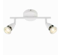 Adjustable Ceiling Spotlight Gloss White 2 Light Bar Downlight Modern Lamp