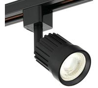 Adjustable Ceiling Track Spotlight Matt Black Round 10W Cool White Led Downlight