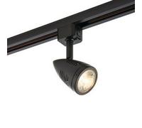 Adjustable Ceiling Track Spotlight Matt Black Single GU10 Lamp Bulb Downlight