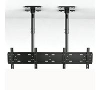Adjustable Ceiling TV Mount, 7 Height Settings, 25-Degree Tilt, for Dining Room, Office, Shopping Mall