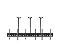 Adjustable Ceiling TV Mount Bracket - 3 Poles with 3 Screens, Telescopic TV Wall Mount for Up to 58 inch TVs, Height-Adjustable TV Stand for Secure Display