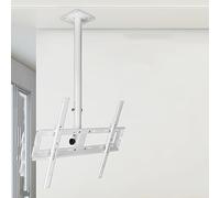 Adjustable Ceiling TV Mount Bracket - Ceiling TV Mount, Adjustable Height and Tilt Swivel Ceiling TV Bracket for 32-55 Inch TVs, Max VESA 400x400mm, Metal Expansion Screw Fixing