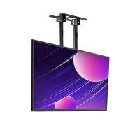 Adjustable Ceiling Tv Mount Bracket Double Pole Single Screen Tv Mount Tilt Telescopic Ceiling Tv Mount Bracket Fits 60-100 Inch Low Profile Tvs,Black-1