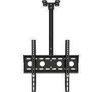 Adjustable Ceiling TV Mount Bracket for 3250 Inch Flat Screen TVs Swivel & Tilt Design Black Ceiling TV Stand for Optimal Viewing Angle
