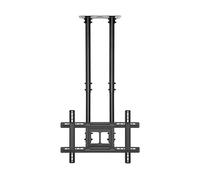 Adjustable Ceiling TV Mount Bracket for 50 80 Inch TVs Heavy Duty Double Pole TV Hanger Stand with Extendable Tilt Feature