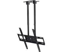 Adjustable Ceiling TV Mount Bracket Full Motion Tilt & Swivel for 60-100 Inch LCD/Curved TVs Electric TV Lift 1-1.6m Height Adjustable Space-Saving Design