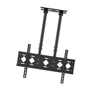 Adjustable Ceiling Tv Mount Bracket - Single-Screen Tv Stand With Adjustable Height, Suitable For Screens From 55 To 86 Inches, Supports Up To 80 Kg/176 Lbs Tv Stand, Two Post Hang,