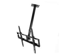 Adjustable Ceiling Tv Mount Bracket - Tv Wall Mount Tv Mount, Tv Ceiling Mount For 32-55 Inch Flat Screens, Max Load Up To 50 Kg Tv Stand, Max. Vesa 400X400Mm, White Black,A,0.5,3m