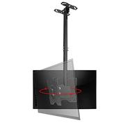 Adjustable Ceiling TV Mount BracketDualSided Tilt & Rotatable Stand for 20"32" TVs Supports Up to 60 lbs 1.5m Long Perfect for Home Theater and SpaceSaving Solutions.