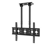 Adjustable Ceiling TV Mount, Dual Pole for 40-85 Inch Flat LED Screens, Support, Tilt Function for Optimal Viewing Angle, Heavy Duty, Easy Installation