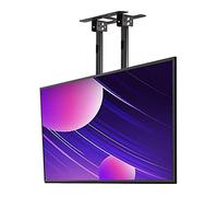Adjustable Ceiling TV Mount Dual Pole Single Arm Tilt Design Compatible with Low Profile TVs 60100 Inches Perfect for SpaceSaving Intion